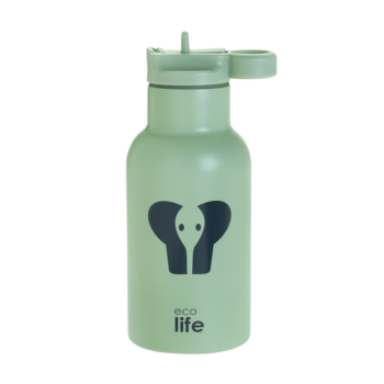 Θερμός 350ml με Καλαμάκι Animals | Ecolife Elephant