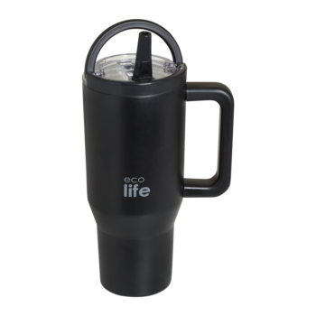 Θερμός Tumbler με Διπλό Χερούλι 900ml Rich Black | Ecolife