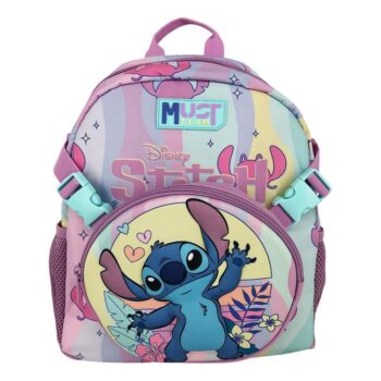 Σχολική Τσάντα Νηπίου Stitch με Αποσπώμενο Τσαντάκι Μέσης | Must Team