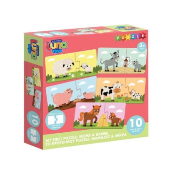 Παζλ Παίζω και Μαθαίνω Μαμάδες και Μωρά | Luna Toys